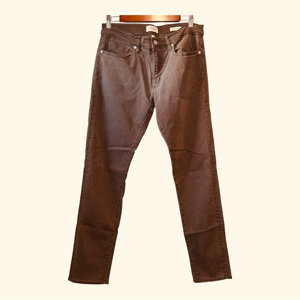 Frame Denim Slim Jeans in Chocolate Brown Size 33